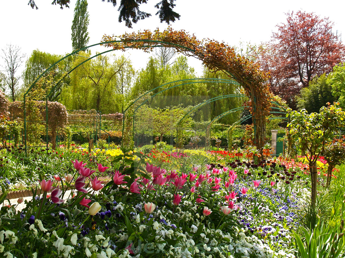 "Garden at Giverny" stock image