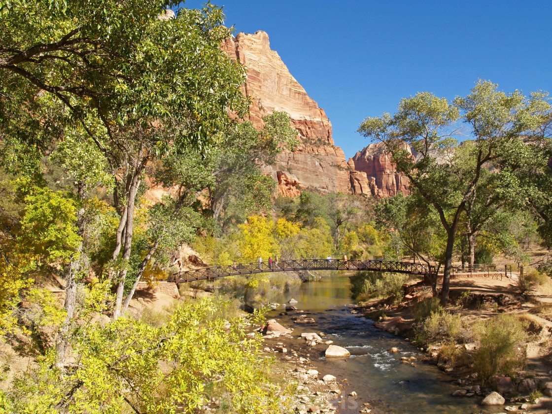 "Footbridge to Angel's Landing" stock image