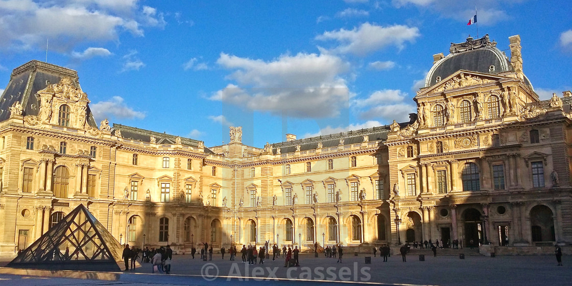 "Evening Light at The Louvre" stock image