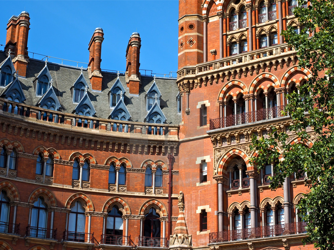 "St Pancras Station and Hotel" stock image