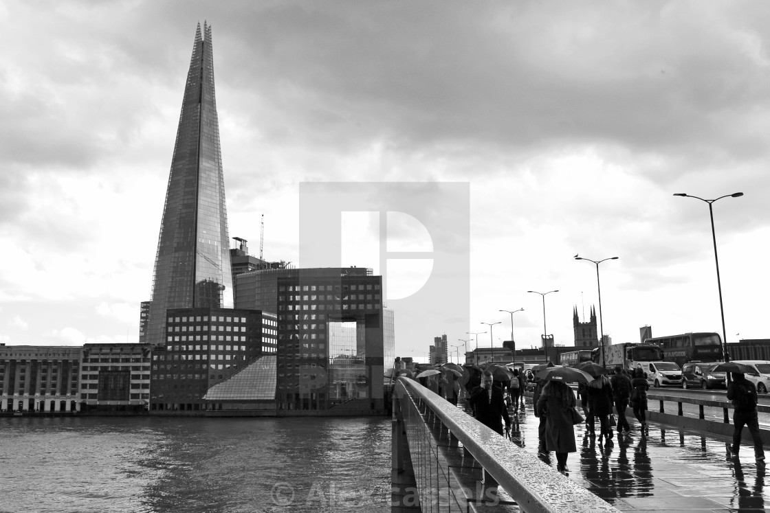 "Wet Walk Home" stock image