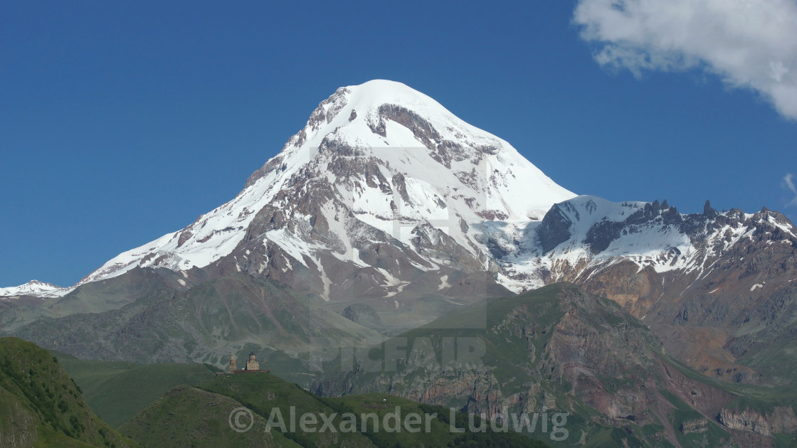 "Mount Kazbek, Georgia, Europe" by Alexander Ludwig - $6.35 "Mount Kazbek, Georgia, Europe" stock image