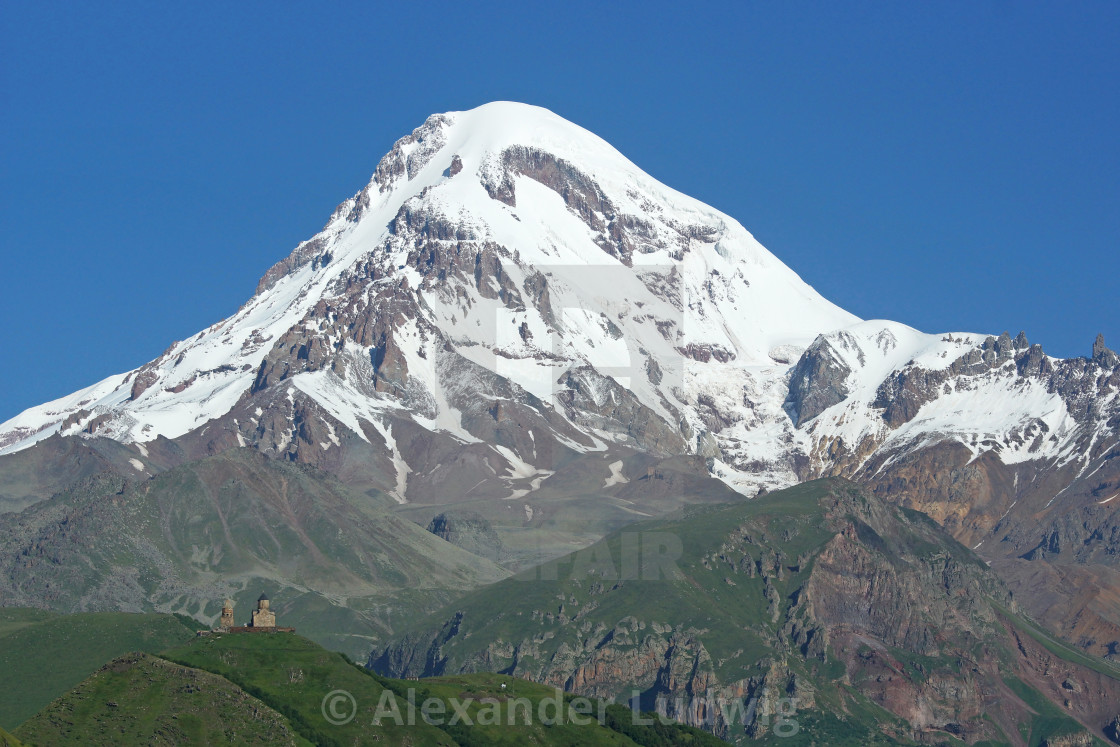 "Mount Kazbek, Georgia, Europe" by Alexander Ludwig - $6.35 "Mount Kazbek, Georgia, Europe" stock image