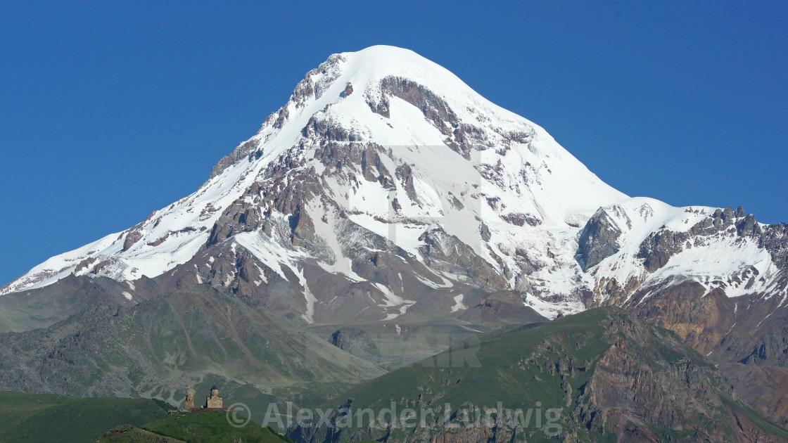 "Mount Kazbek, Georgia, Europe" by Alexander Ludwig - $6.29 "Mount Kazbek, Georgia, Europe" stock image