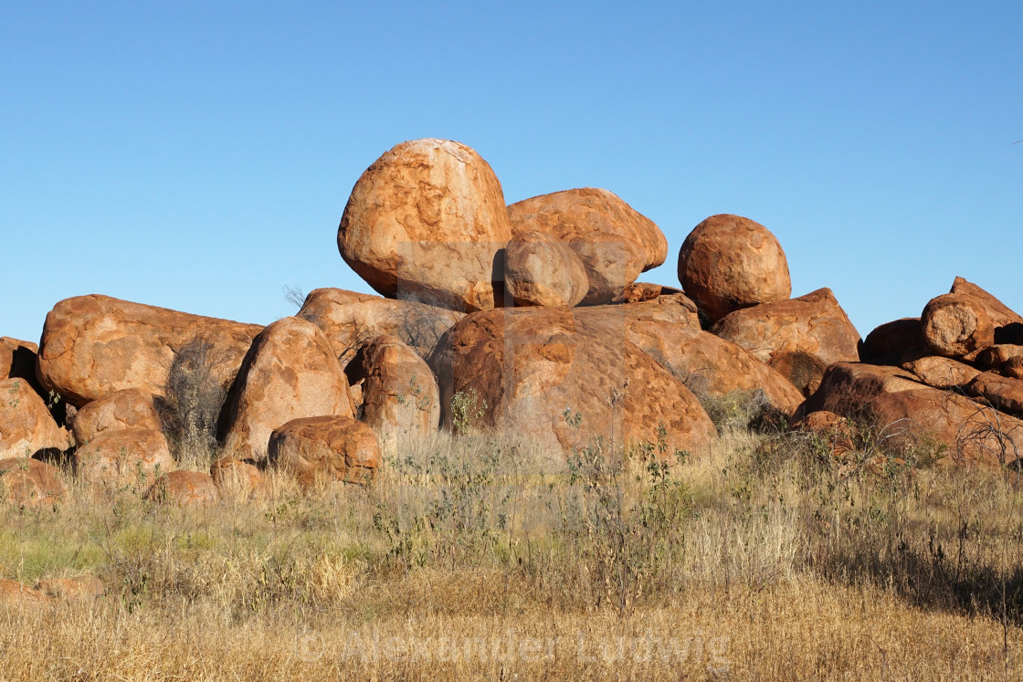 "Devils Marbles, Northern Territory, Australia" by Alexander Ludwig - $6.28 "Devils Marbles, Northern Territory, Australia" stock image