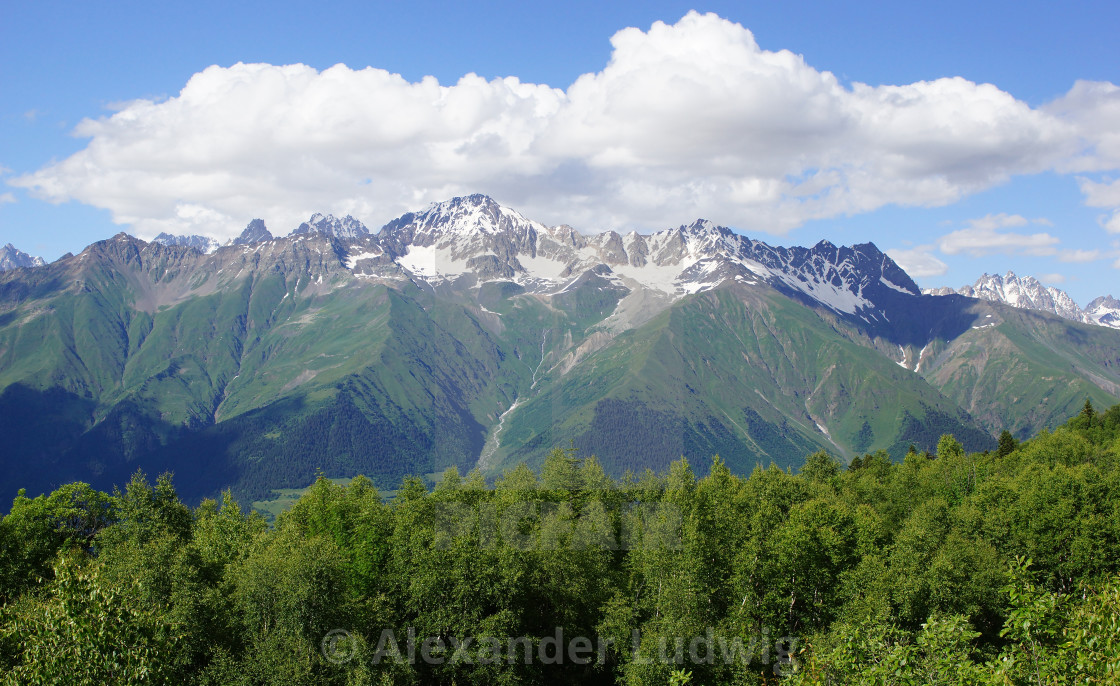 "Caucasus Mountains, Mestia, Georgia" by Alexander Ludwig - $6.28 "Caucasus Mountains, Mestia, Georgia" stock image