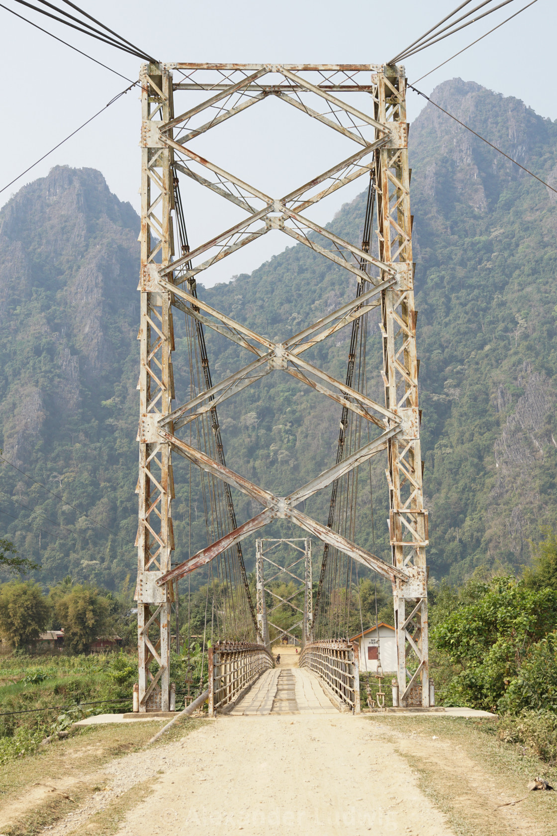 "Chain Bridge, Vang Vieng, Laos, Asia" by Alexander Ludwig - $6.32 "Chain Bridge, Vang Vieng, Laos, Asia" stock image