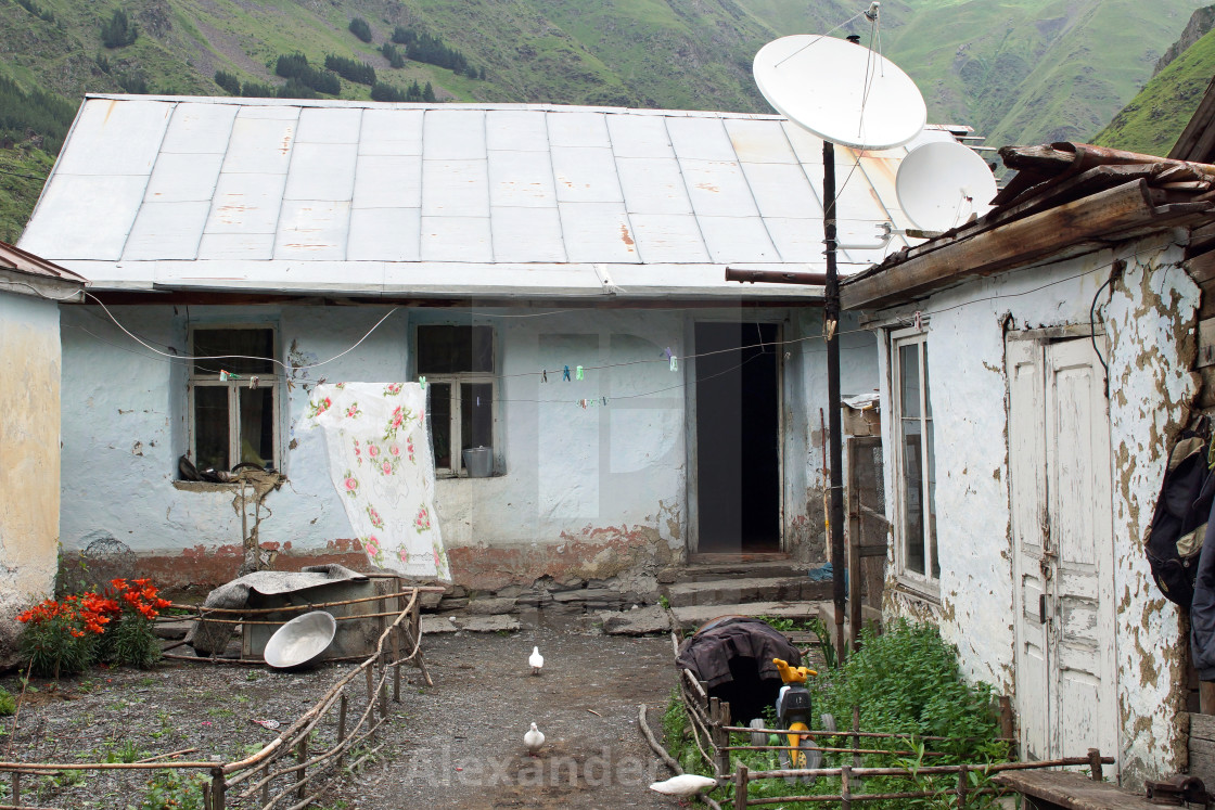 "Village, Caucasus Mountains, Georgia" by Alexander Ludwig - $6.35 "Village, Caucasus Mountains, Georgia" stock image