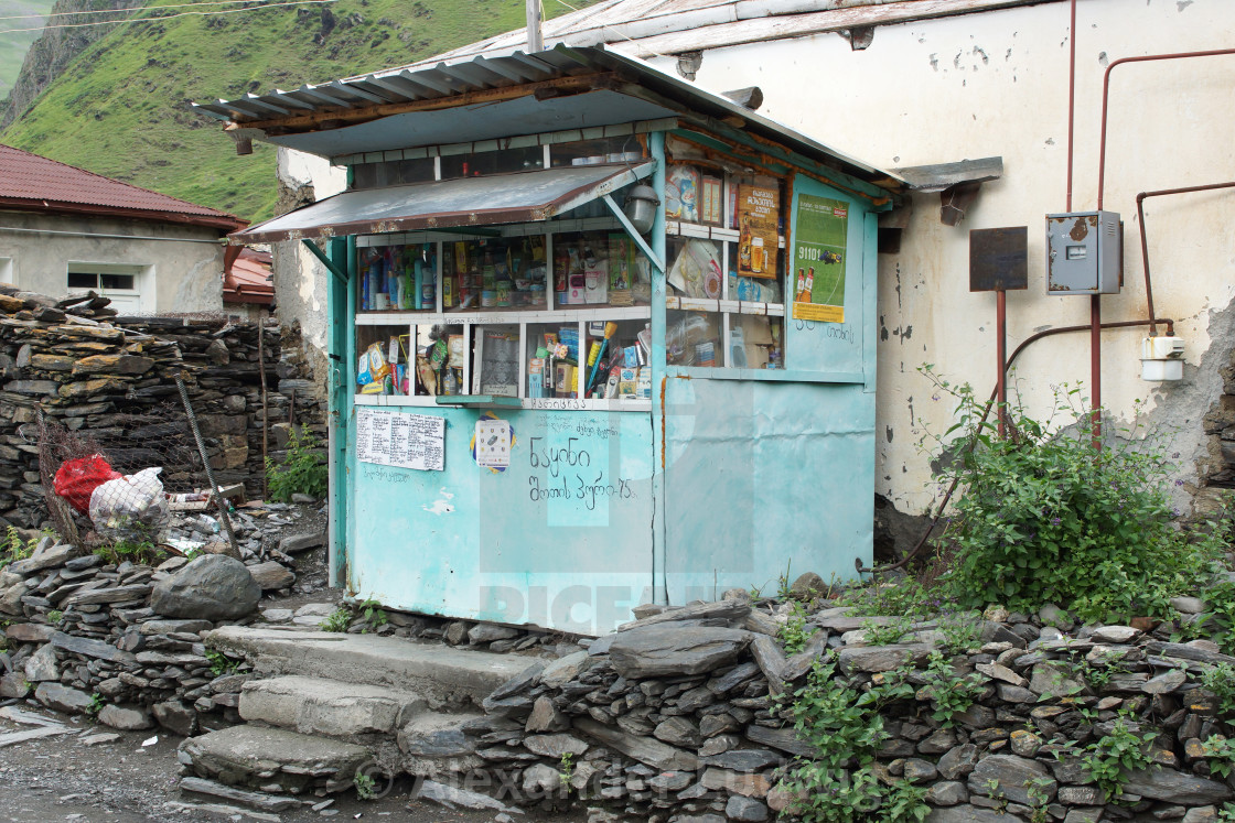 "Supermarket, Caucasian village, Georgia" by Alexander Ludwig - $6.35 "Supermarket, Caucasian village, Georgia" stock image