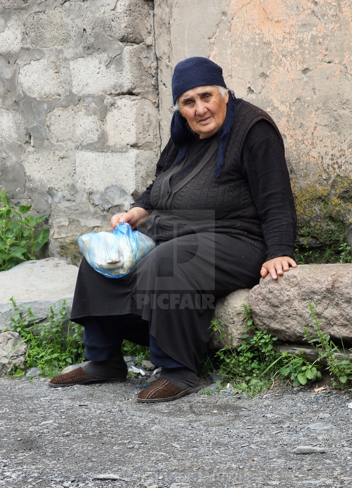 "Village, Caucasus Mountains, Georgia" by Alexander Ludwig - $6.35 "Village, Caucasus Mountains, Georgia" stock image