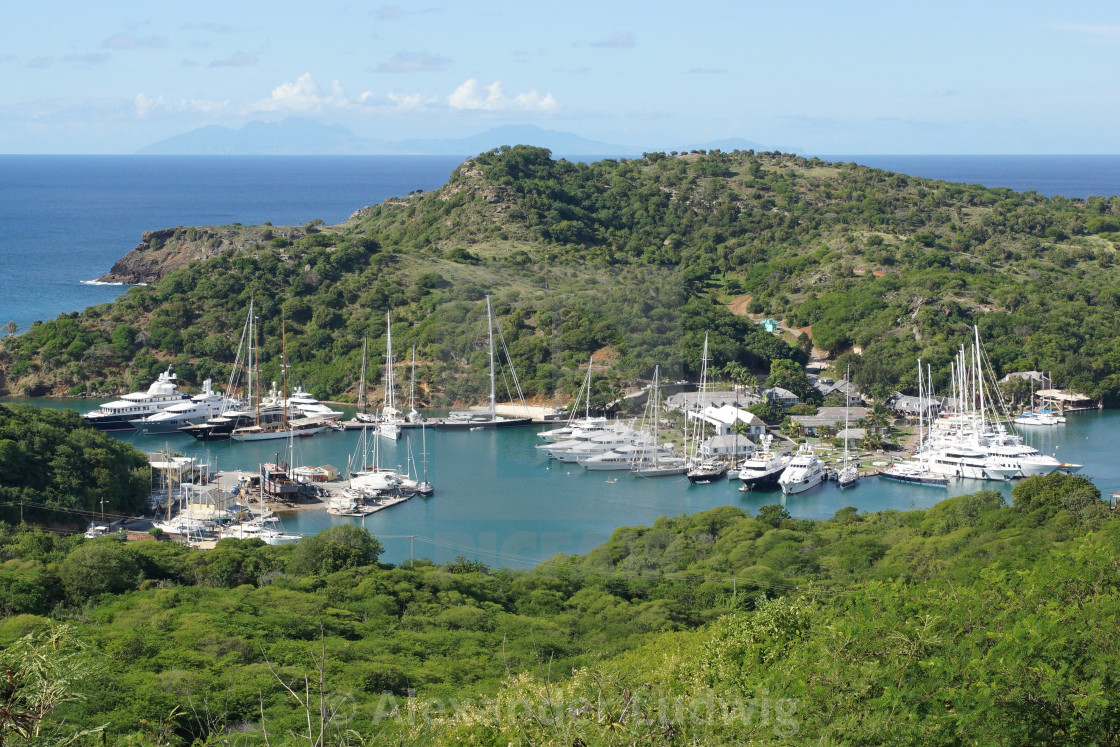 "English Harbour and Nelsons Dockyard, Antigua and Barbuda, Caribbean" by Alexander Ludwig - $6.35 "English Harbour and Nelsons Dockyard, Antigua and Barbuda, Caribbean" stock image