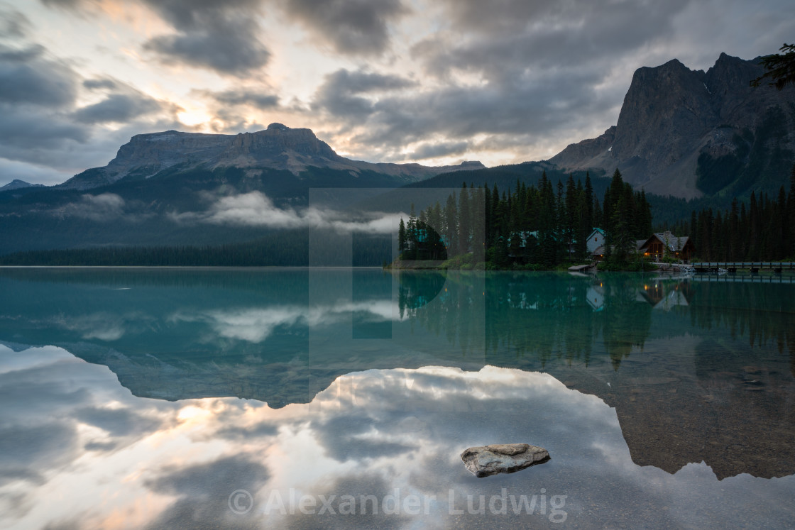 "Emerald lake, Yoho National Park, British Columbia, Canada, Canada" stock image