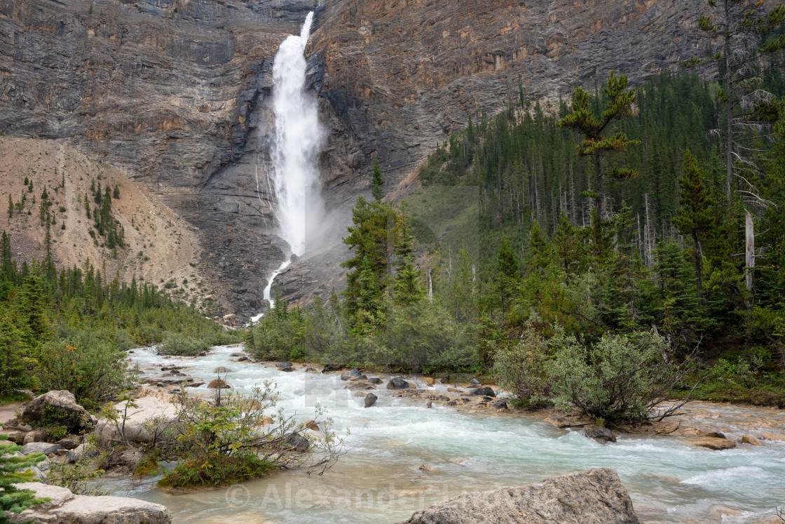 "Takakkaw Falls, Yoho National Park, British Columbia, Canada" stock image