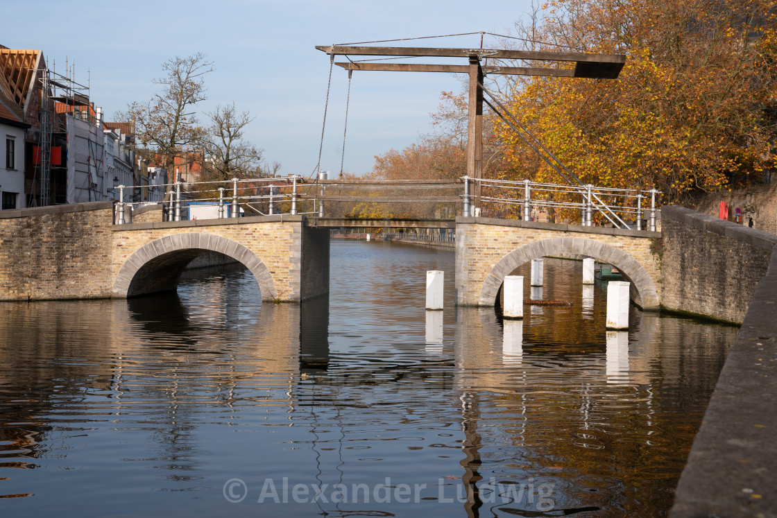 "Canals of Bruges, Belgium" stock image