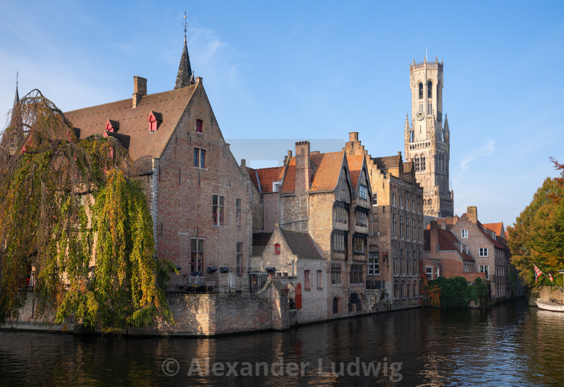 "Early morning in Bruges, Belgium" stock image