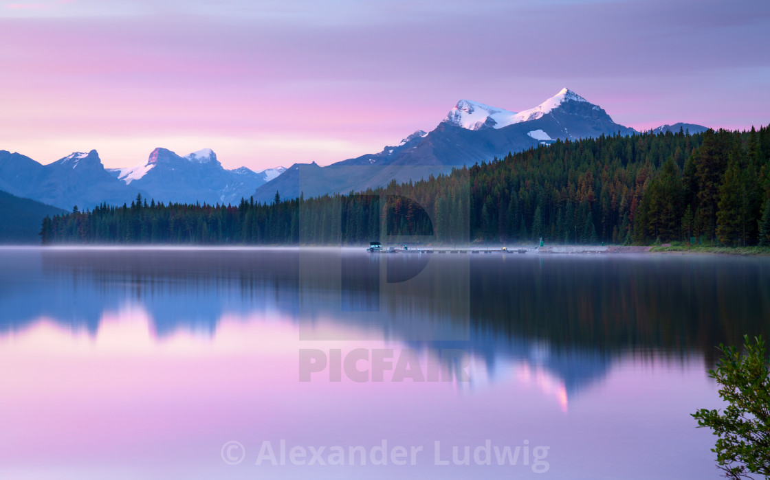 "Maligne lake, Jasper National Park, Alberta, Canada" stock image