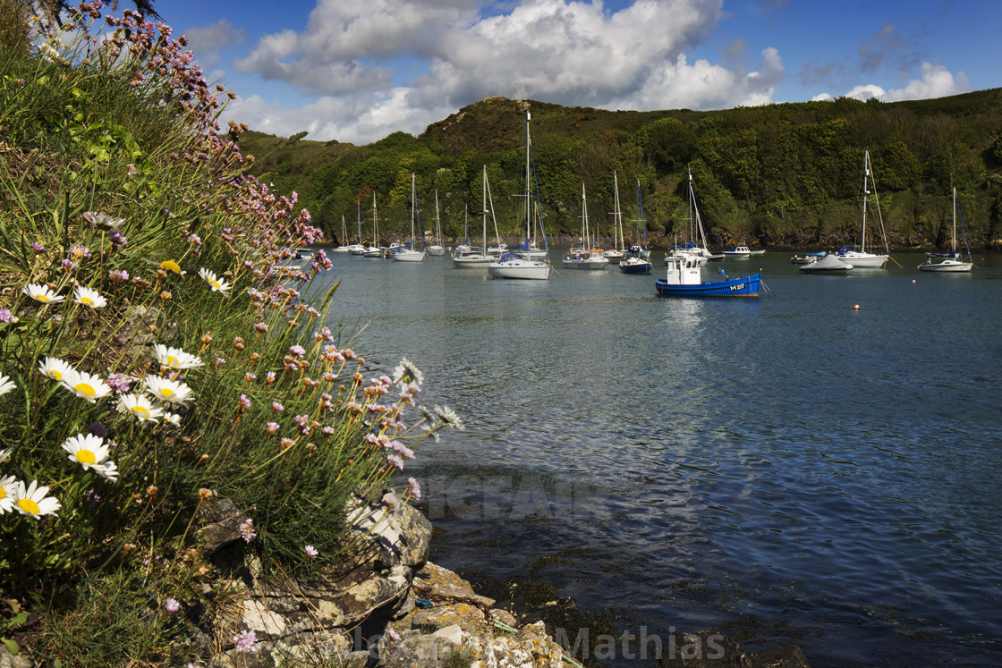 "Welsh harbour" stock image