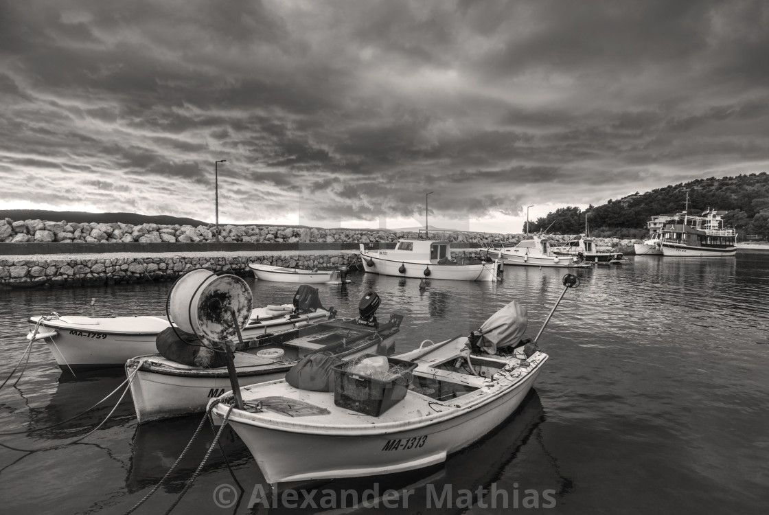 "Croatian harbour" stock image