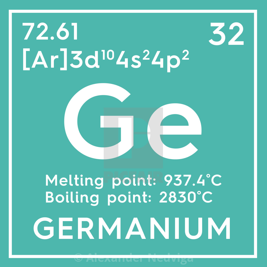 Germanium Metalloids Chemical Element Of Mendeleev S Periodic Table License Download Or Print For 1 24 Photos Picfair