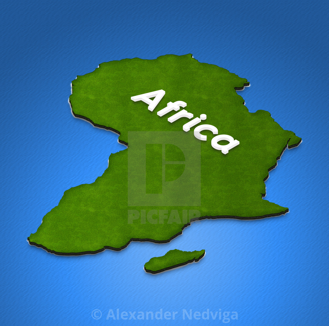 Map Of Africa 3d Isometric Illustration License Download Or