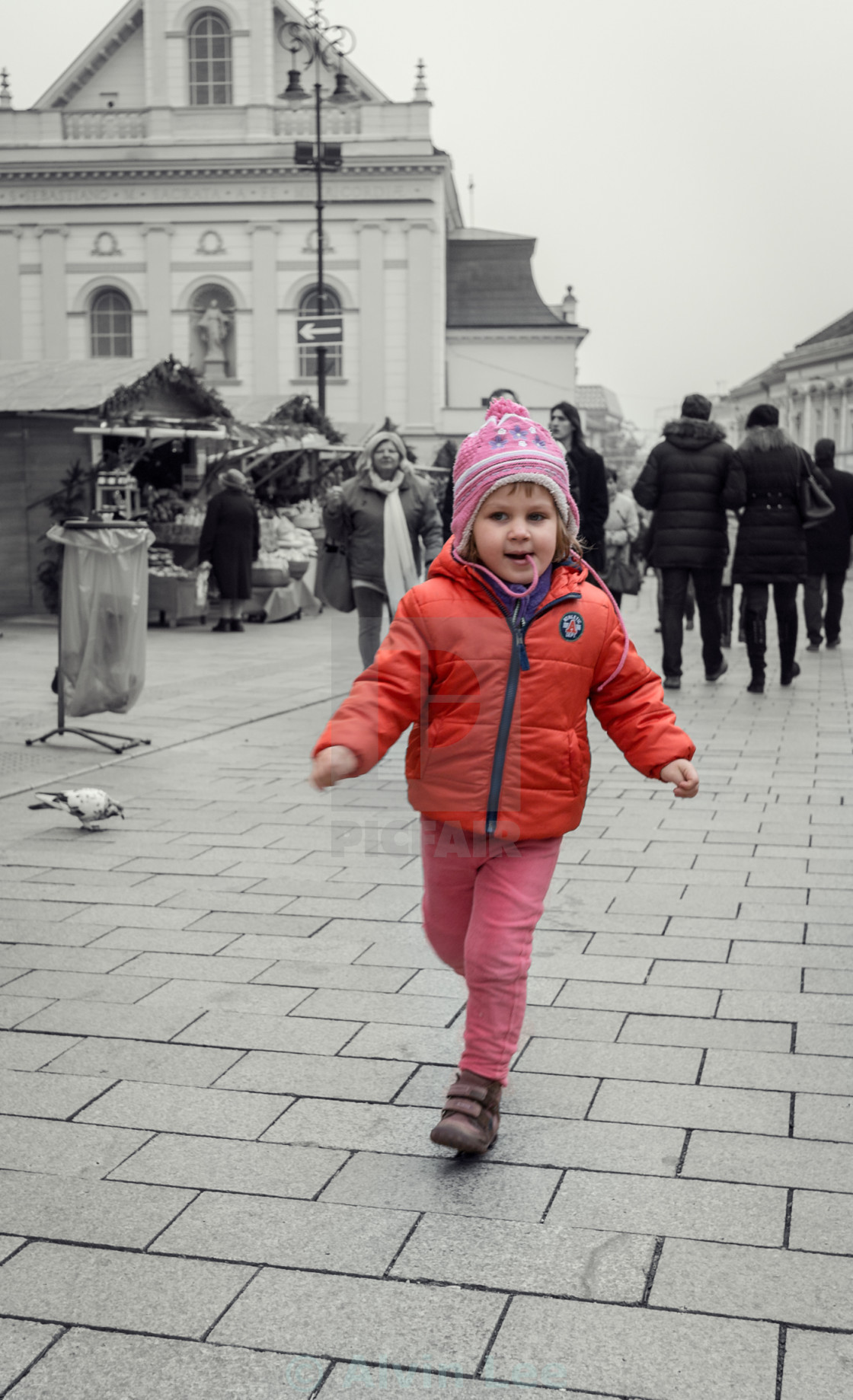 "Little Red Runaway" stock image