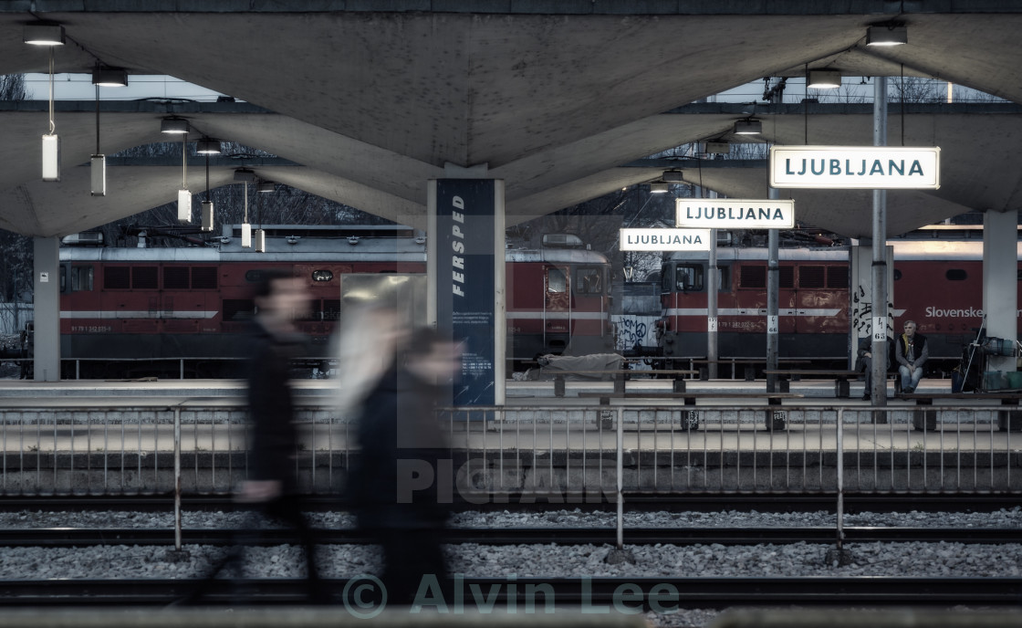 "Ljubljana train station" stock image