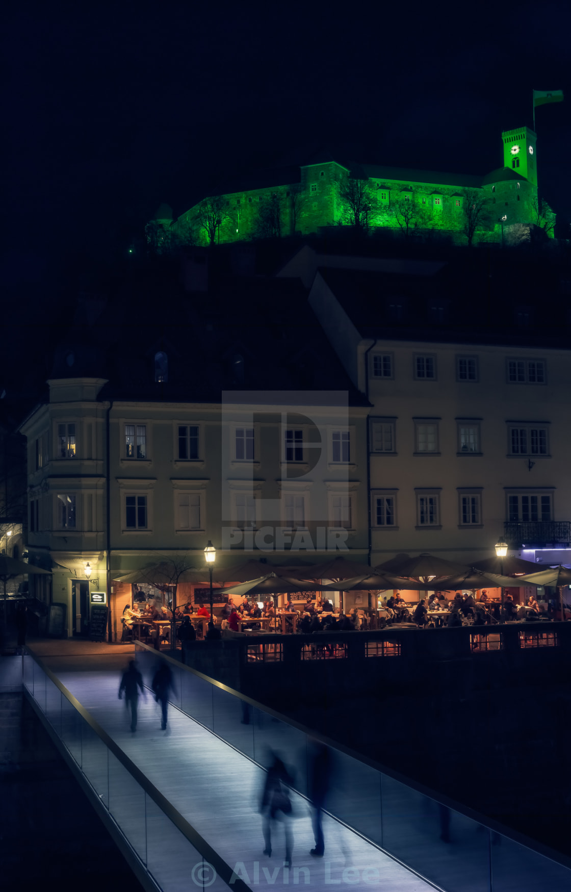 "Night out in Ljubljana" stock image