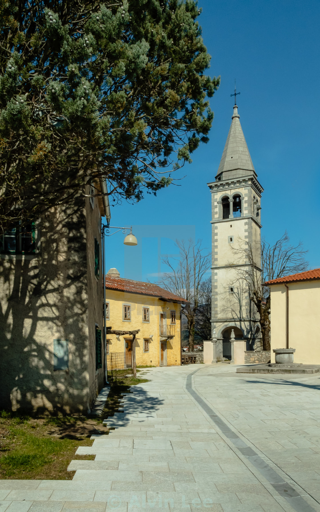 "Church of Sv. Kancijan and environs" stock image