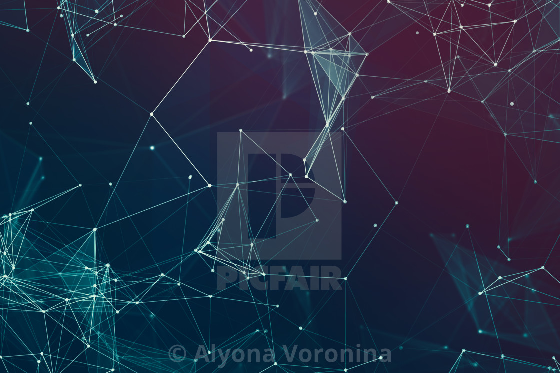 Polygonal Space Low Poly Background With Triangles License