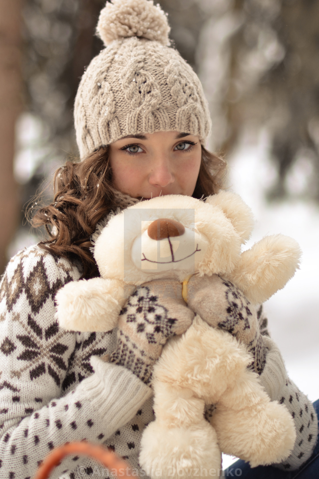 girl with a teddy bear