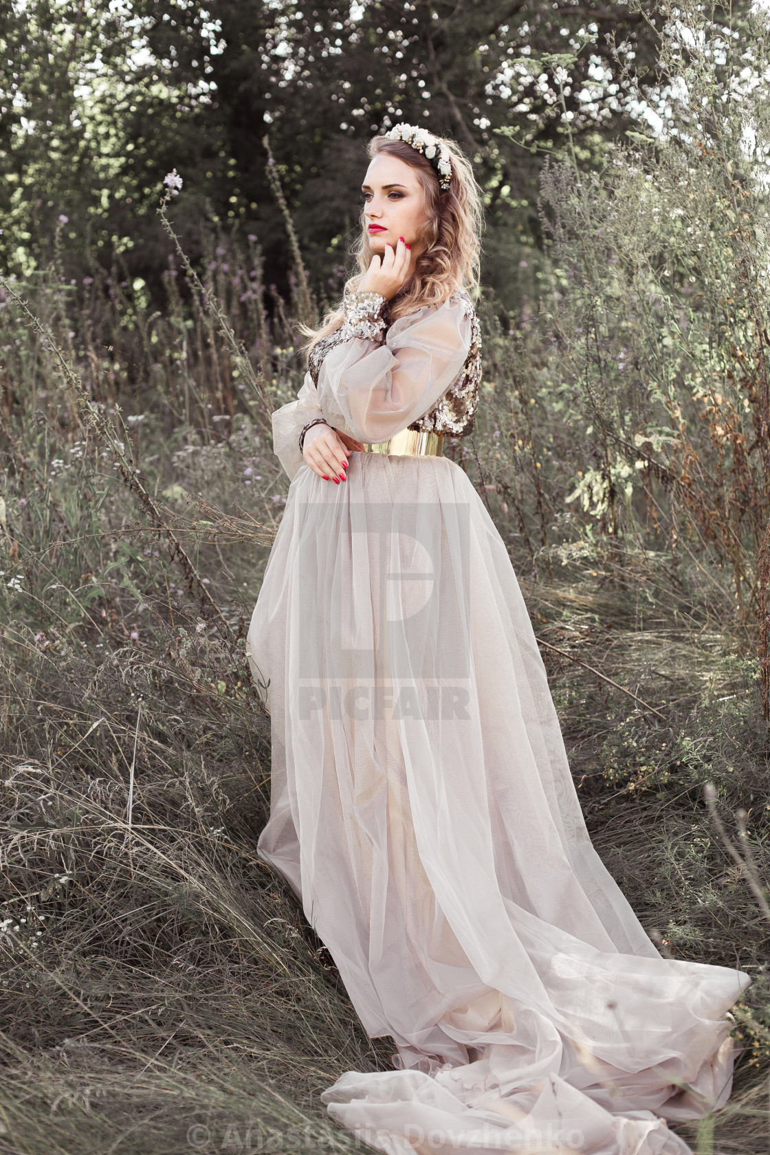 beautiful golden dress
