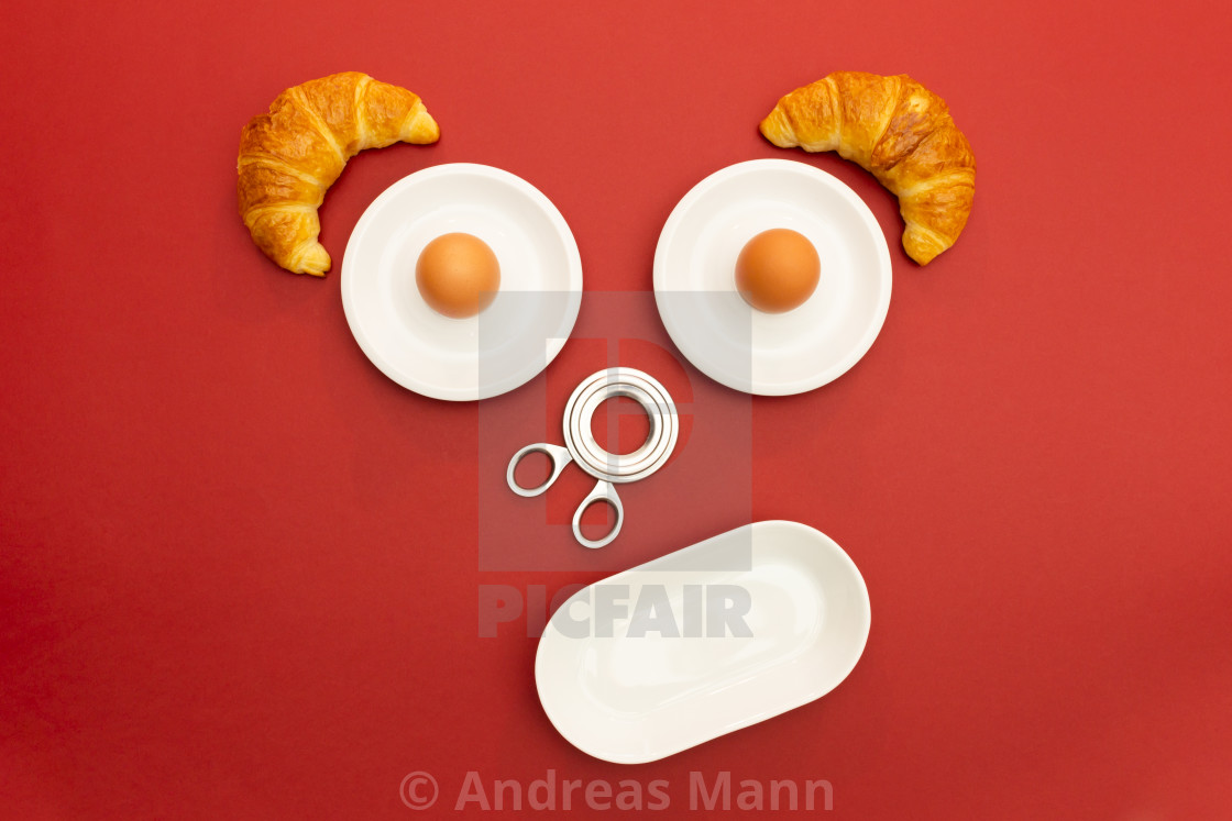 "Funny breakfast concept with abstract emotional human face" by Andreas Mann - $5.97 "Funny breakfast concept with abstract emotional human face" stock image