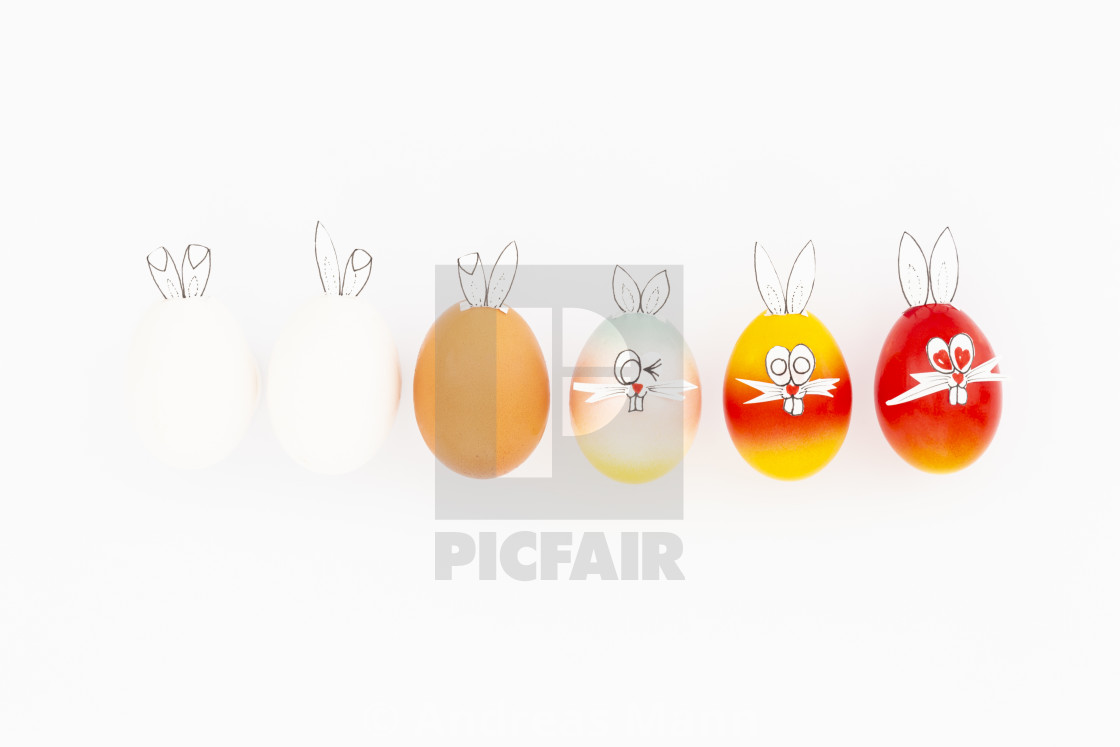 "Funny colorful easter egg bunnies" by Andreas Mann - $7.47 "Funny colorful easter egg bunnies" stock image
