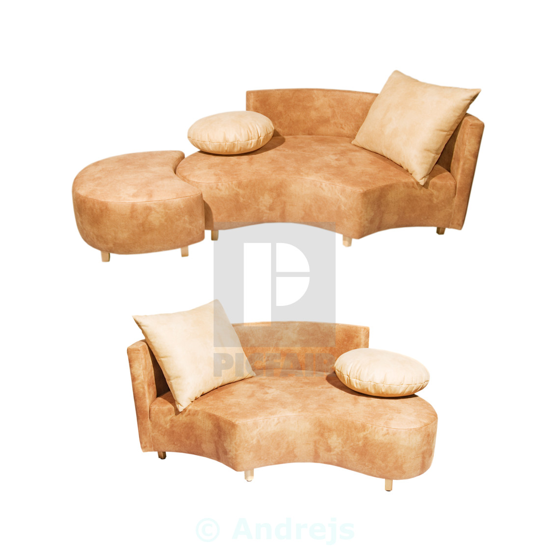 Sofa set isolated on white background - License, download or print for  £ | Photos | Picfair