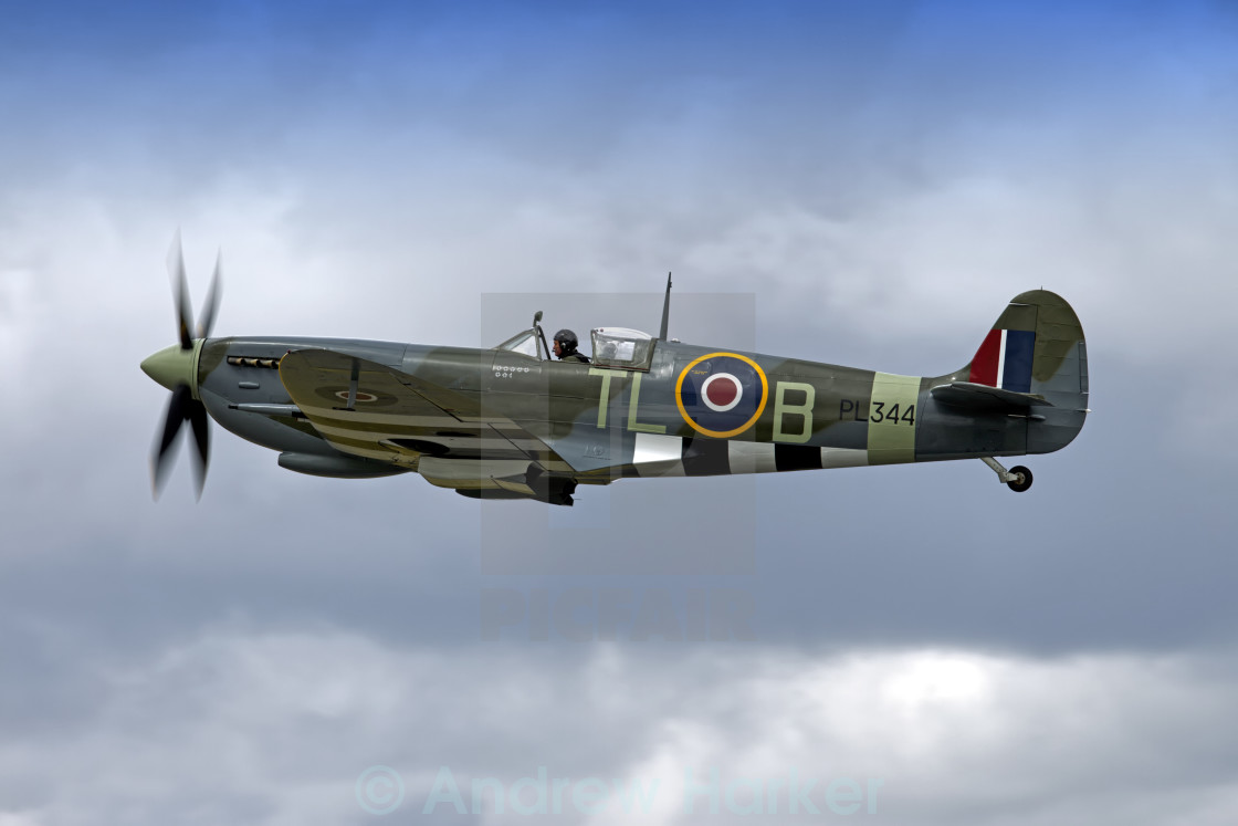 "Supermarine Spitfire LF.IXe PL344 G-IXCC" by Andrew Harker - $15.16 "Supermarine Spitfire LF.IXe PL344 G-IXCC" stock image