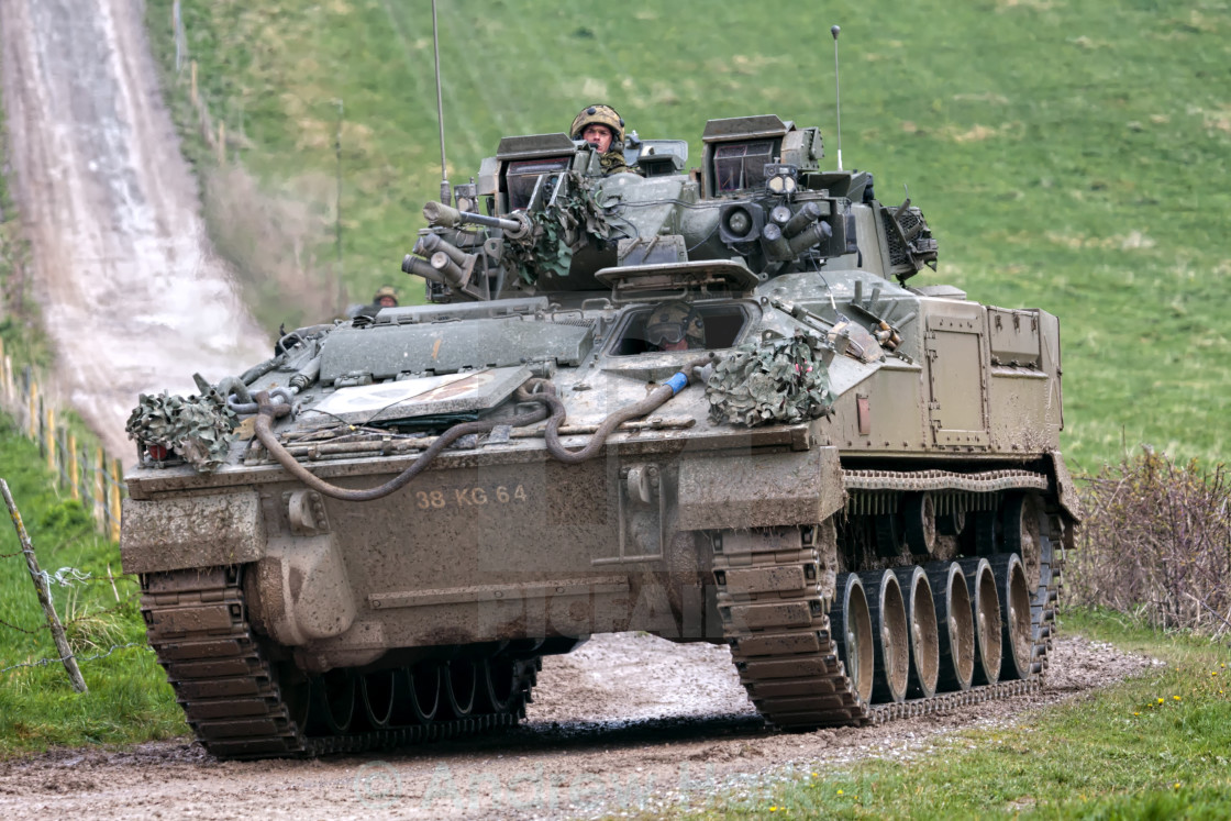 "British Army Warrior Armoured Fighting Vehicle" stock image