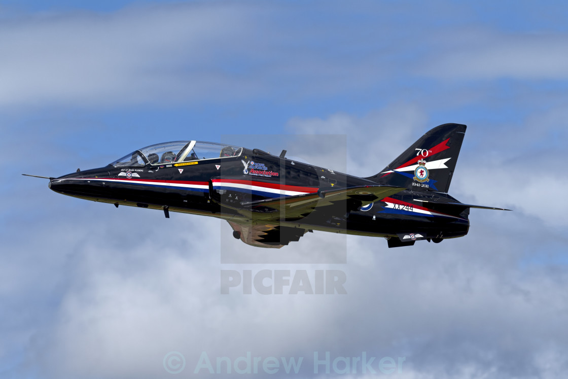 "Hawker-Siddeley Hawk T.1 XX244" by Andrew Harker - $15.16 "Hawker-Siddeley Hawk T.1 XX244" stock image
