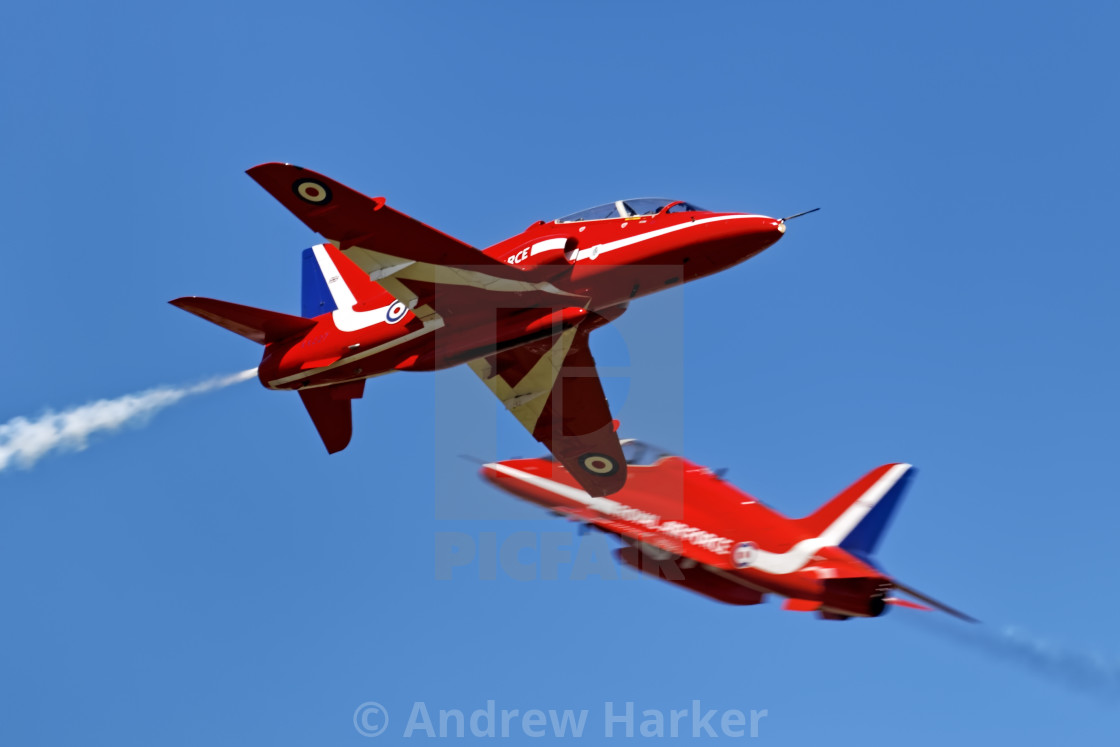 "The Red Arrows RAF Aerobatic Team" stock image