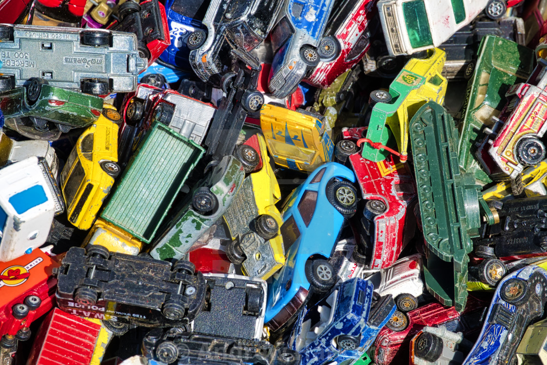 "Old playworn model toy vehicles" by Andrew Harker - $15.16 "Old playworn model toy vehicles" stock image