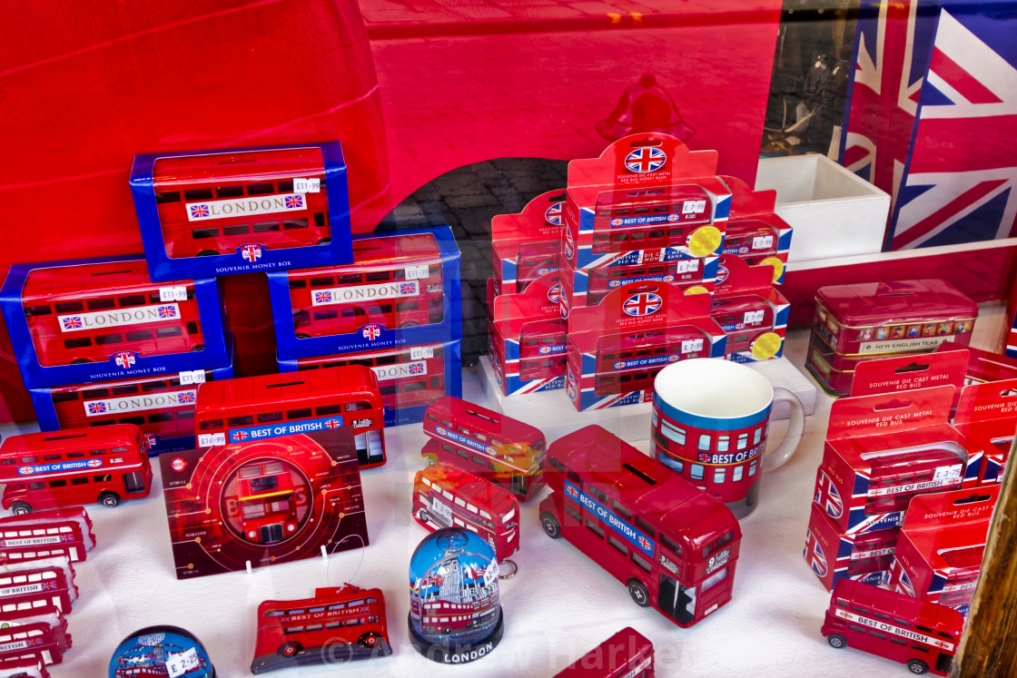 "Model London buses on display in a shop window" by Andrew Harker - $15.16 "Model London buses on display in a shop window" stock image