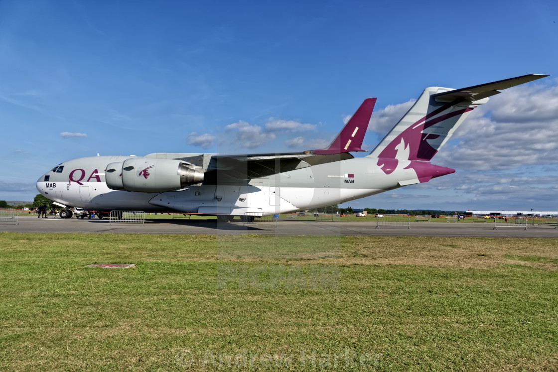 "Qatar Emiri Air Force C-17A Globemaster III" by Andrew Harker - $15.16 "Qatar Emiri Air Force C-17A Globemaster III" stock image