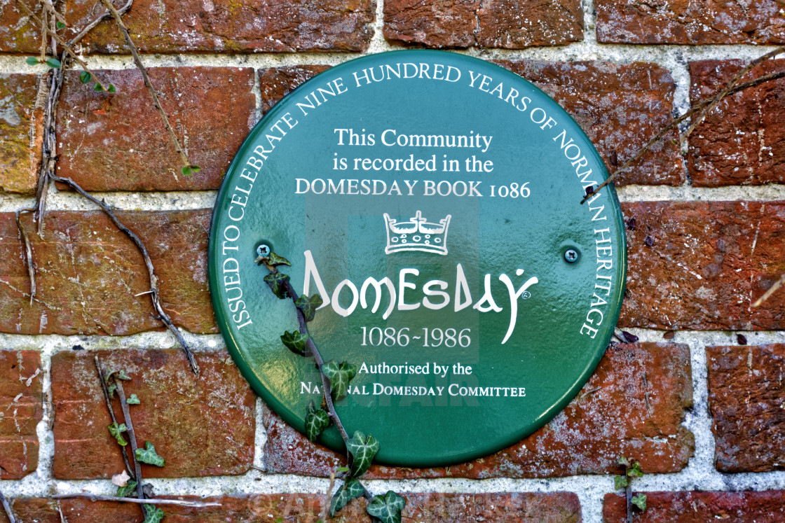 "Bishopstrow Village Doomsday Plaque" by Andrew Harker - $15.16 "Bishopstrow Village Doomsday Plaque" stock image