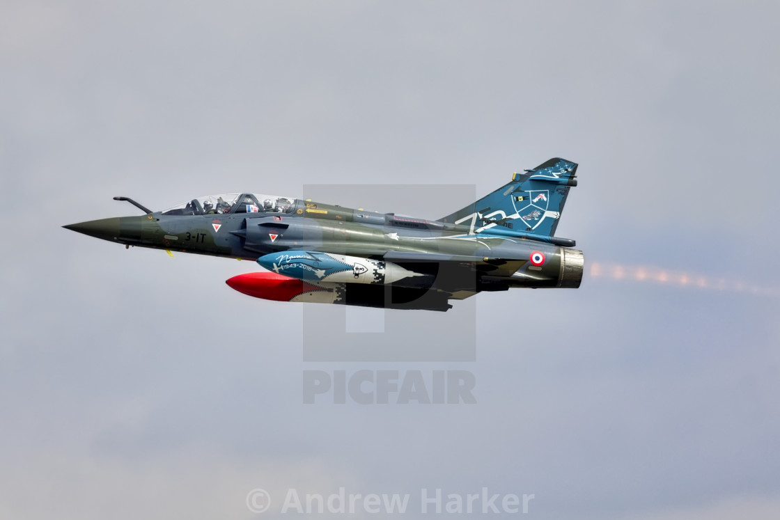 "French Air Force Dassault Mirage 2000D" by Andrew Harker - $15.16 "French Air Force Dassault Mirage 2000D" stock image