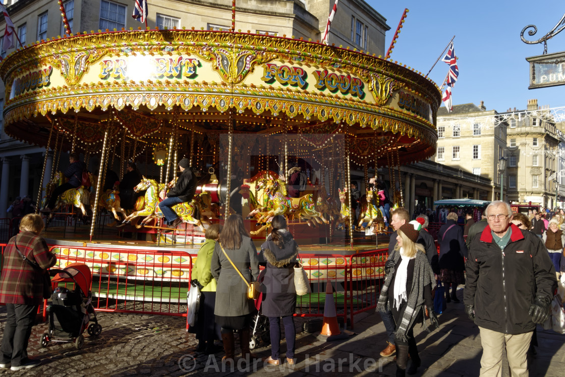 "Stall Street Bath Carousel" by Andrew Harker - $15.16 "Stall Street Bath Carousel" stock image
