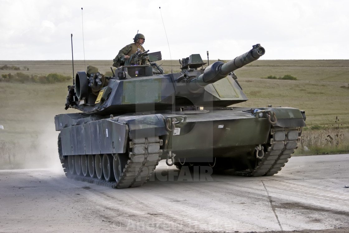 "A United States Army M1A1 Abrams Main Battle Tank" stock image