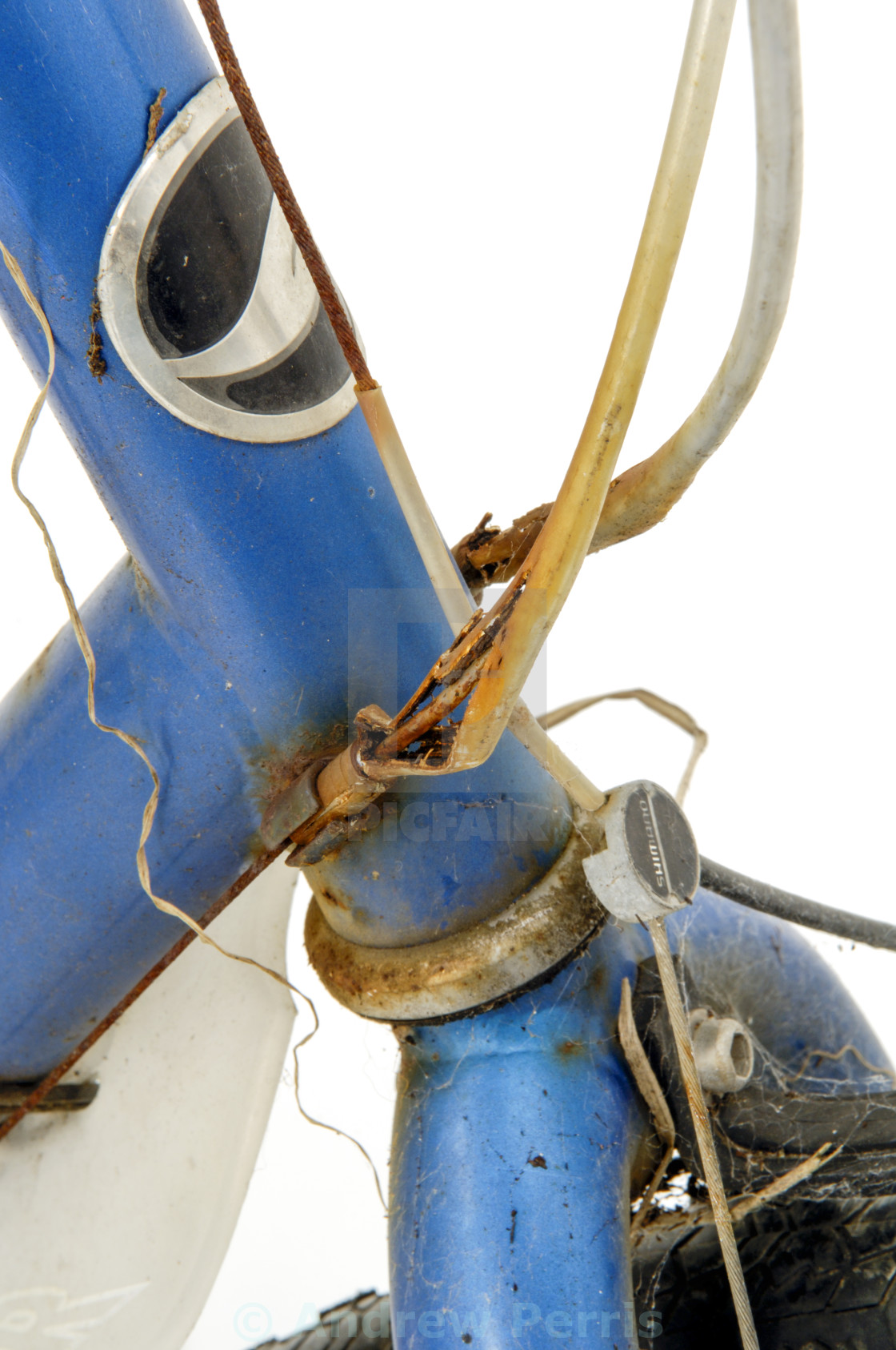 Rusty bike brake cable clearance