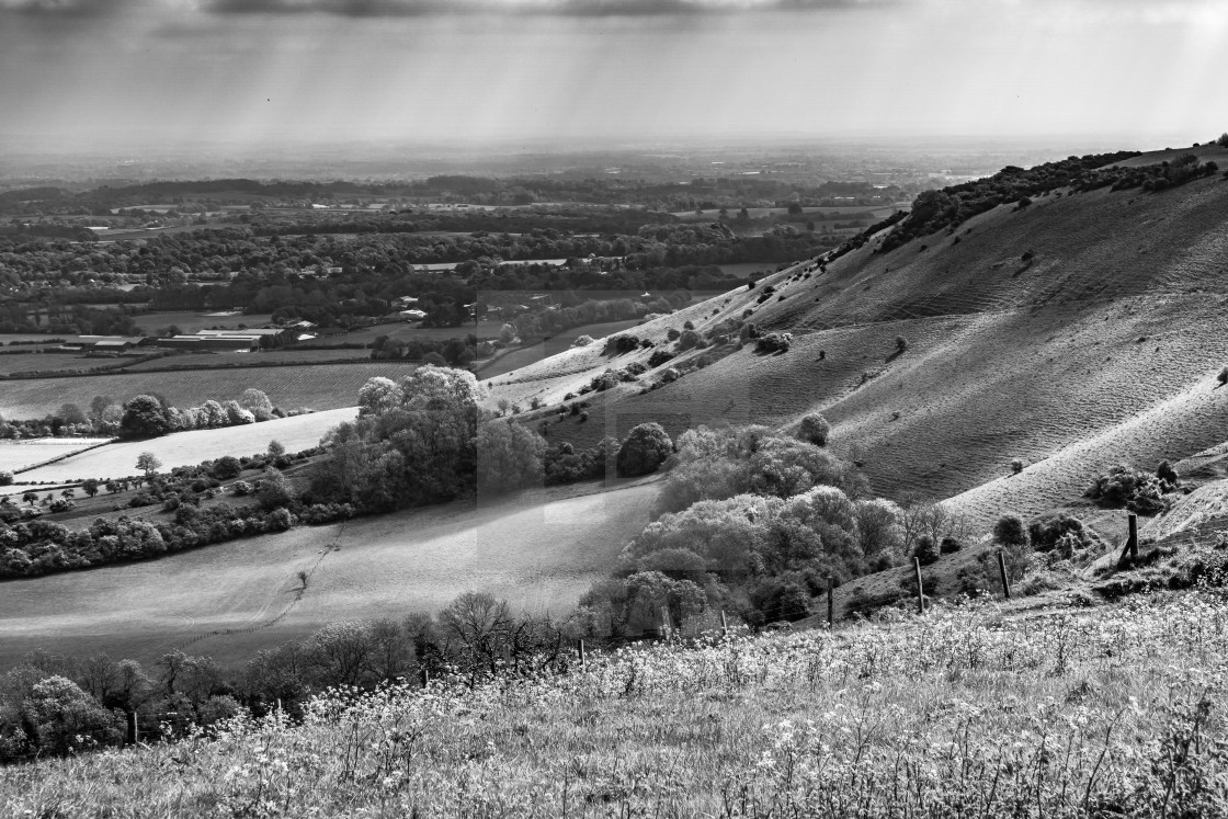 "Ditchling Beacon" by Andrew Small - £19.98 "Ditchling Beacon" stock image