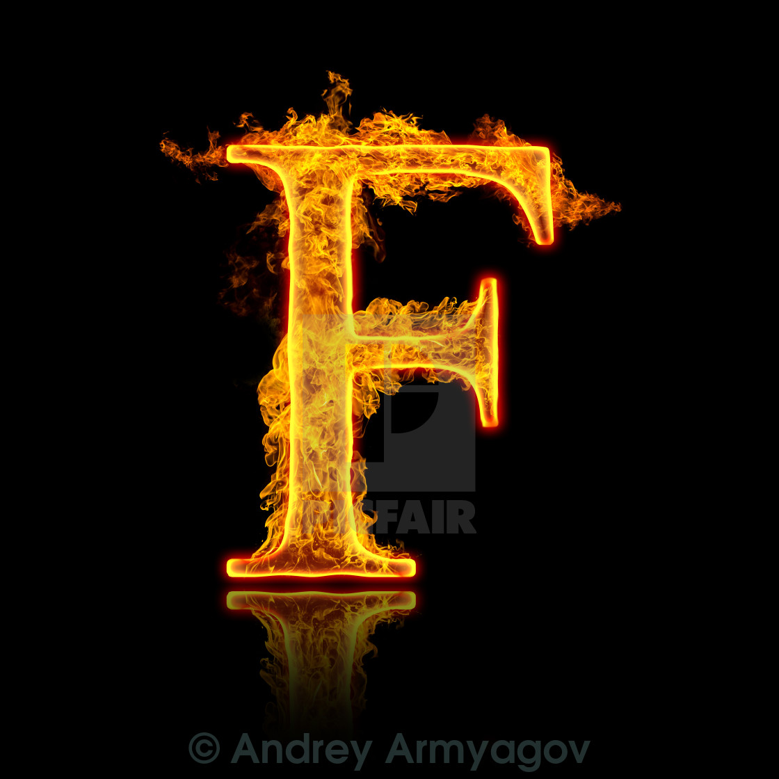 Fire alphabet letter F - License, download or print for £6.20 ...