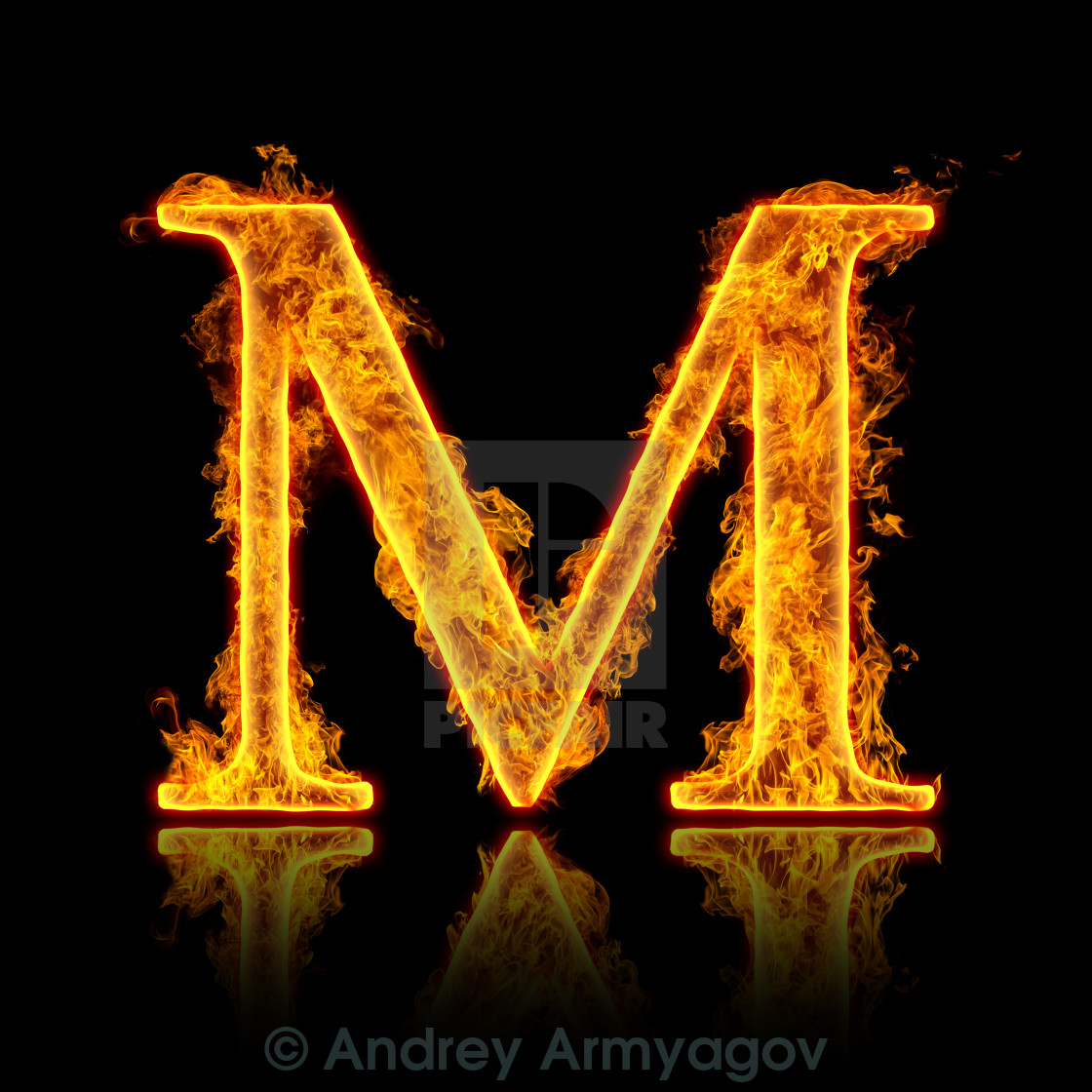 Fire alphabet letter M - License, download or print for £6.20 ...