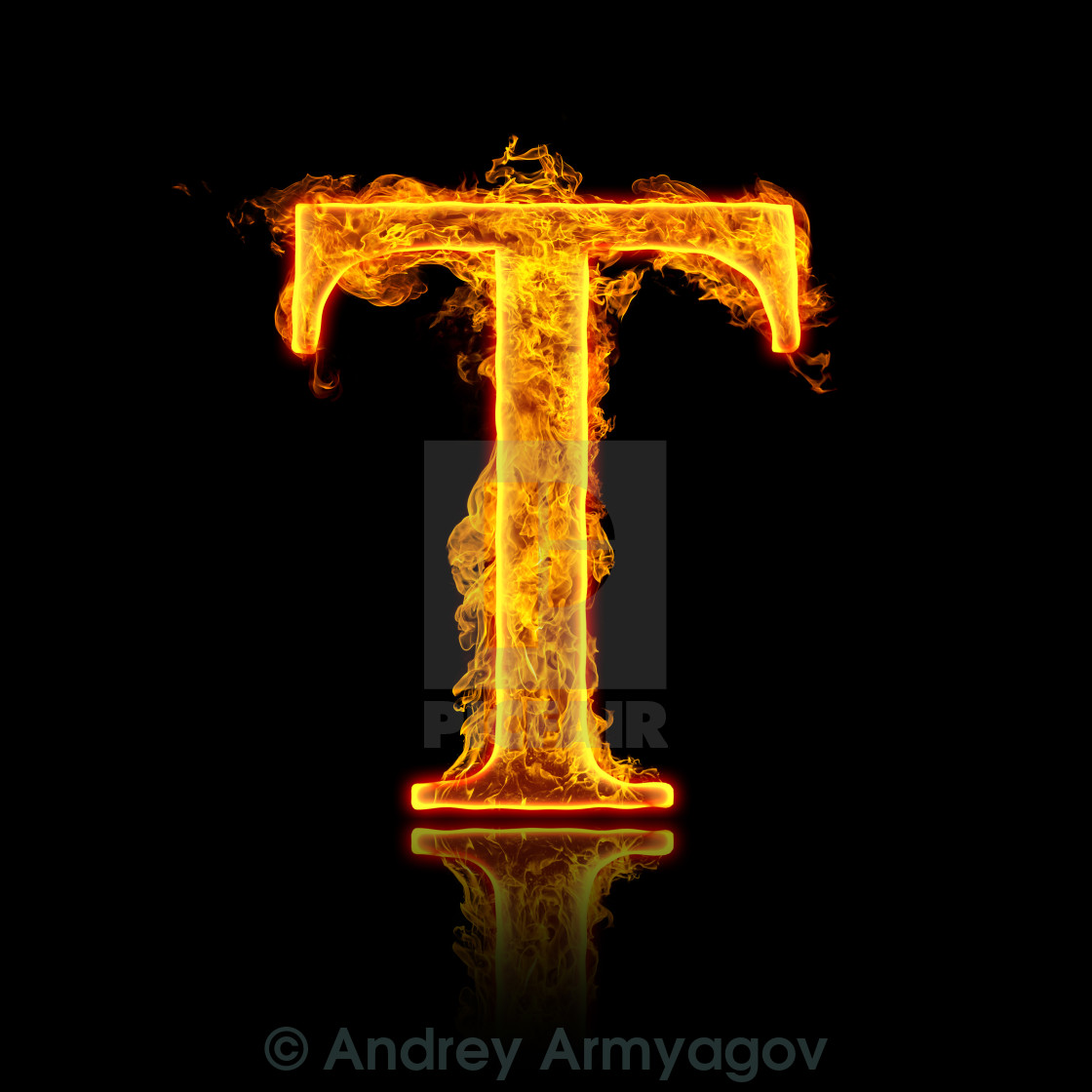 Fire alphabet letter T - License, download or print for £6.20 ...